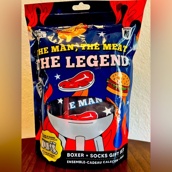 MAIN AND LOCAL 🖤NEW🖤 boxers and socks gift set “the man, the meat, the legend” - Picture 3 of 6